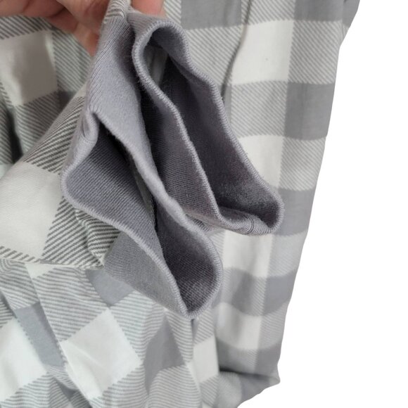 Macy's Family Pajamas Matching Set Mama Llama 2 PCS Cream Gray Med Plaid Lounge - Picture 8 of 12